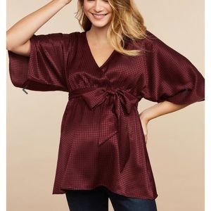 Elegant Burgundy Women's Blouse